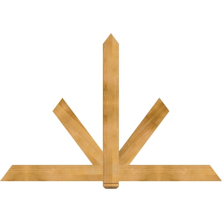 Ekena Millwork Kennewick Rough Sawn Timber Gable Bracket, Western Red Cedar, 84"W x 56"H x 2"D x 6"F, 16/12 Pitch GBW084X56X0206KEN00RWR